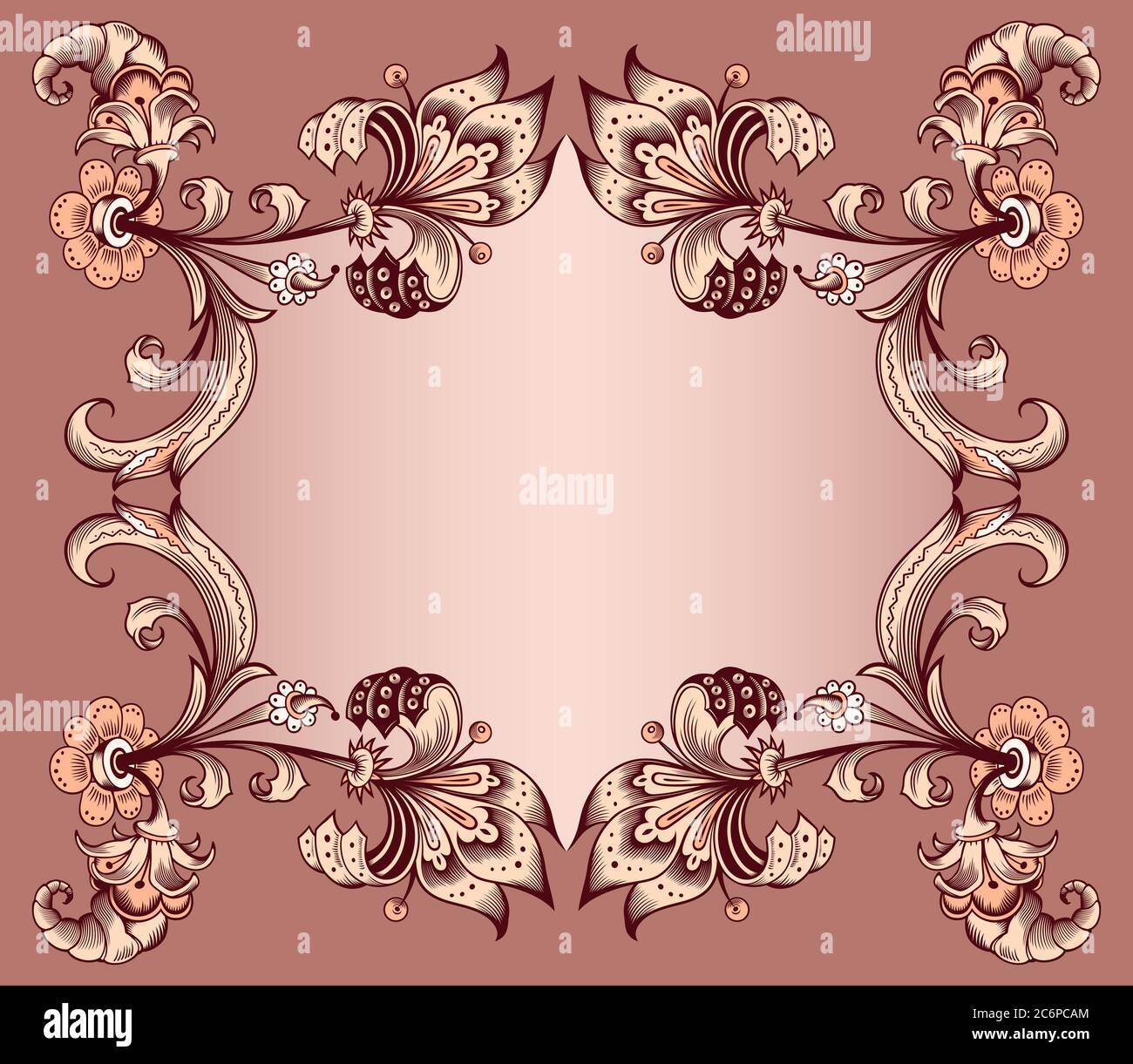 Floral hand drawn vector border Stock Vector Image & Art - Alamy