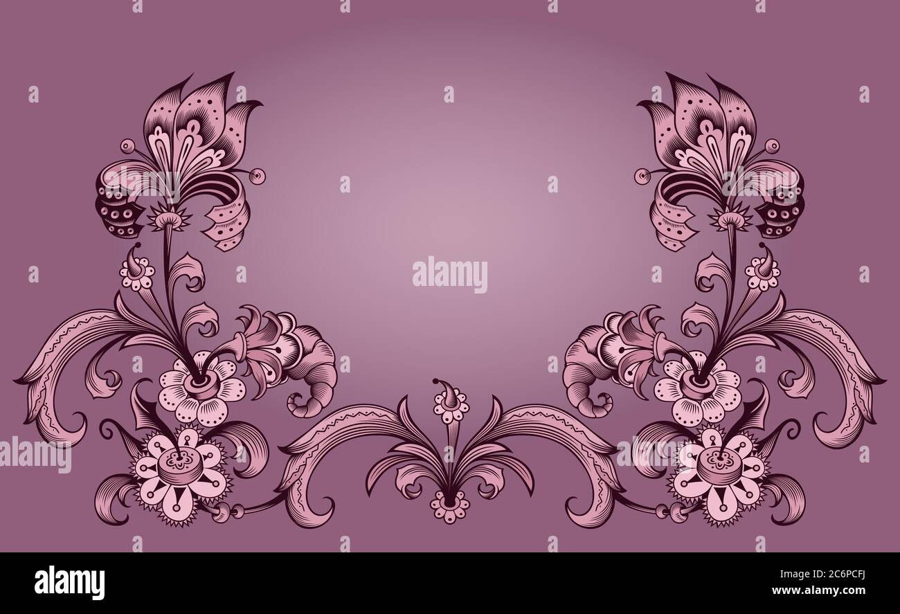 Floral hand drawn vector border Stock Vector Image & Art - Alamy