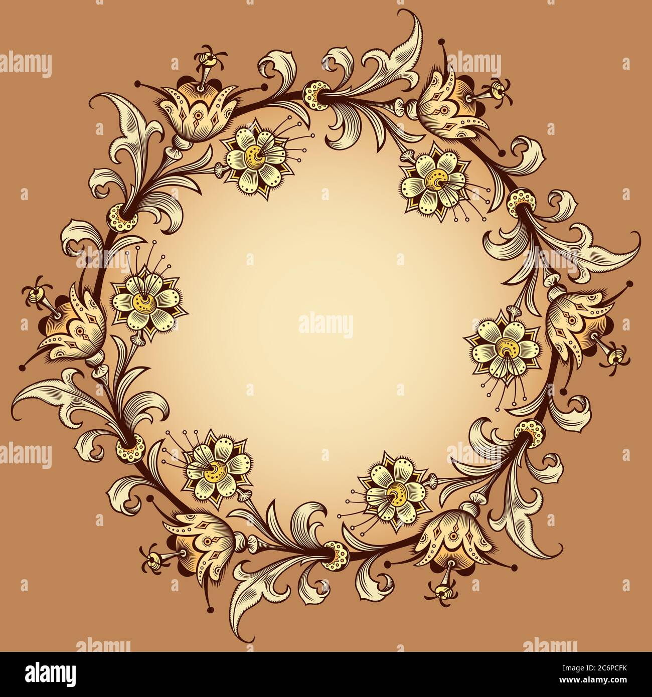 Floral hand drawn vector border Stock Vector Image & Art - Alamy