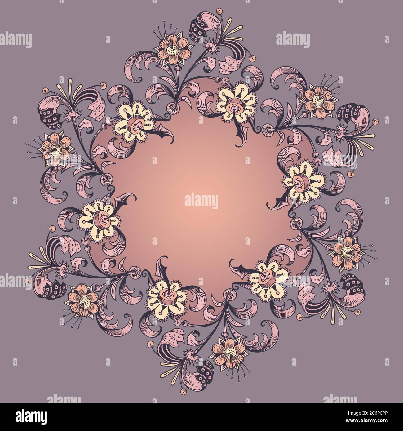 Floral hand drawn vector vintage border Stock Vector Image & Art - Alamy