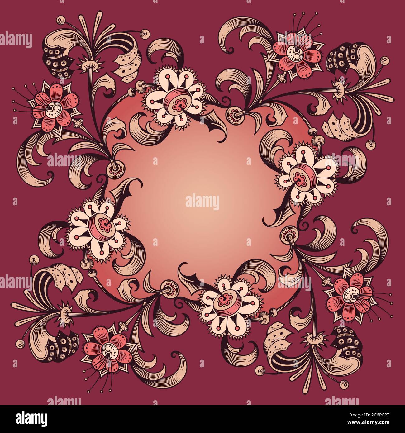 Floral hand drawn vector border Stock Vector Image & Art - Alamy
