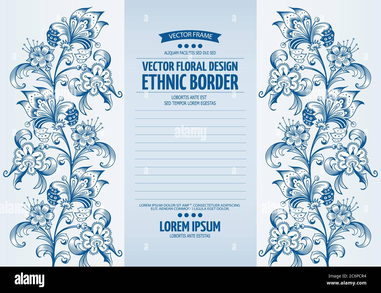 Floral hand drawn vector vintage border Stock Vector Image & Art - Alamy
