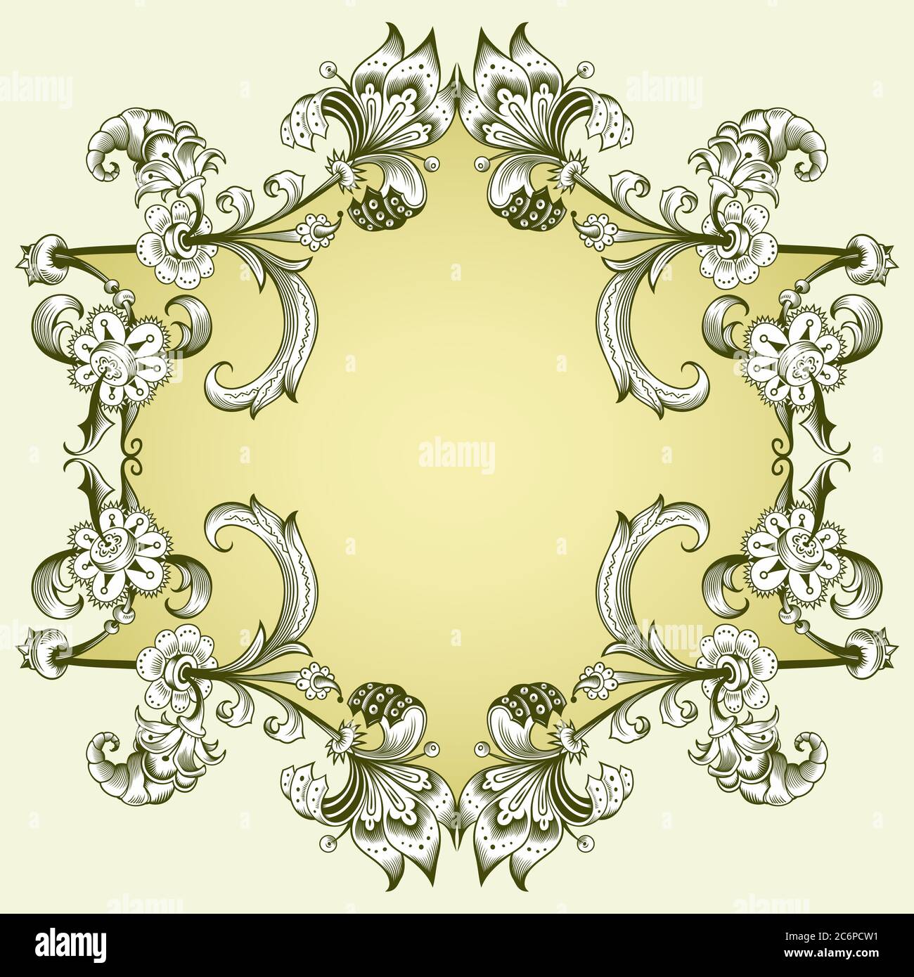Floral hand drawn vector border Stock Vector Image & Art - Alamy