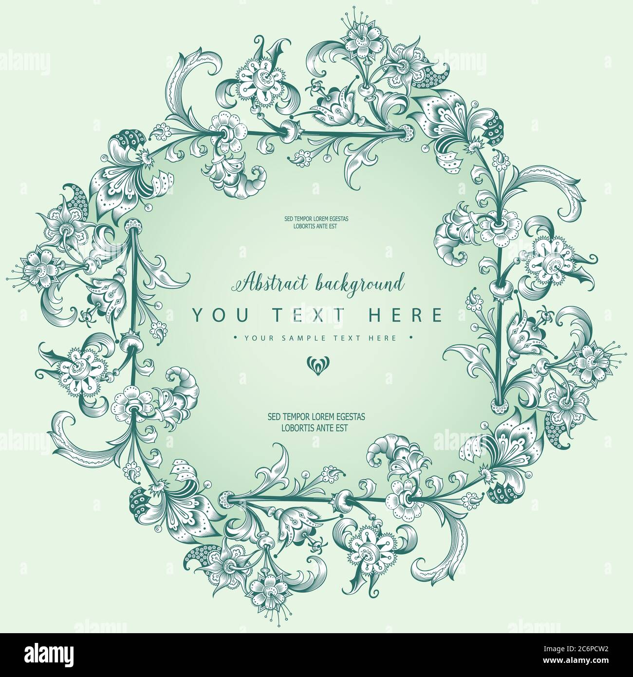 Floral hand drawn vector vintage border Stock Vector Image & Art - Alamy