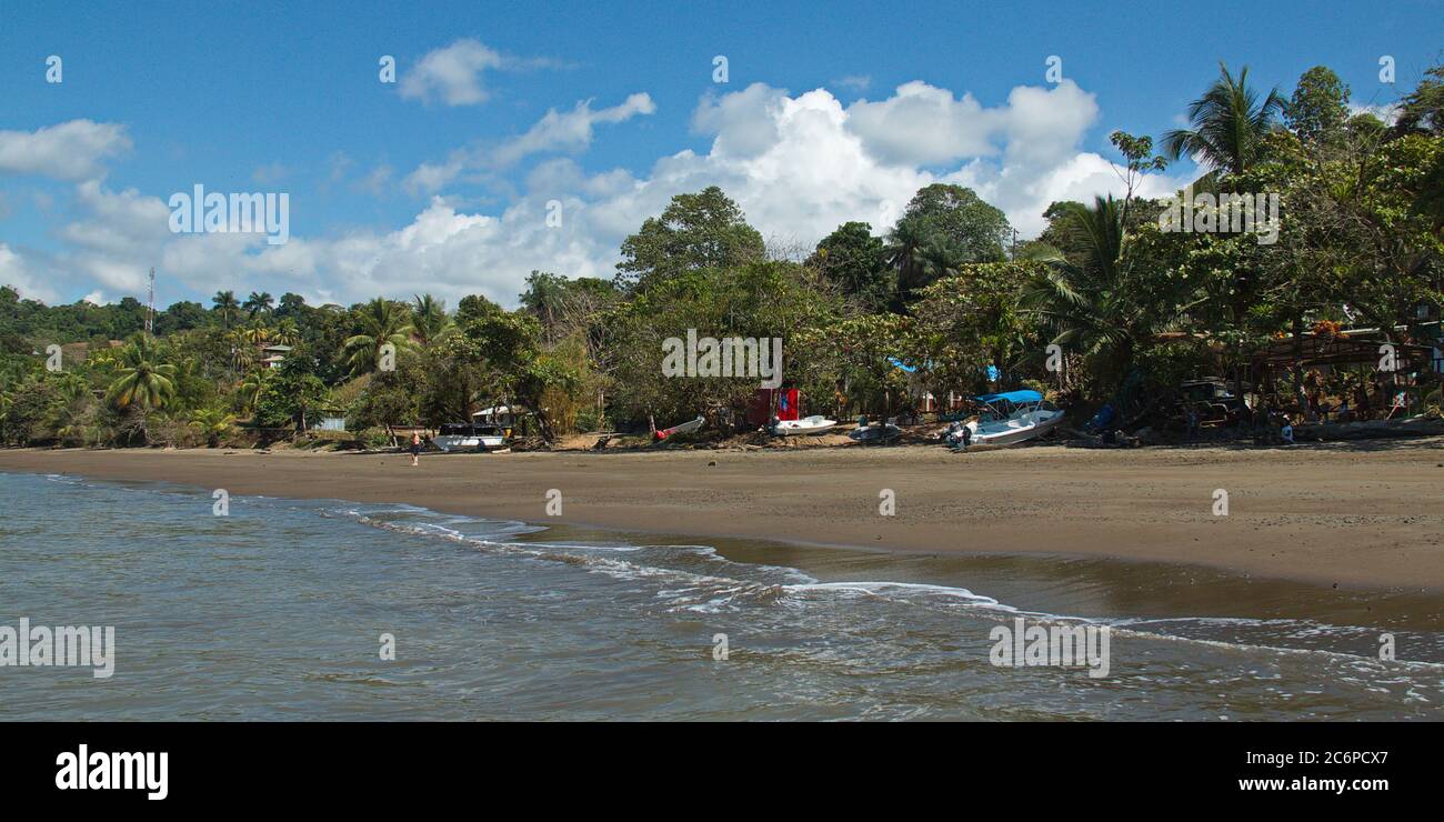 Coast at Drake in Corcovado National Park on peninsula Osa in Costa Rica, Central America Stock Photo