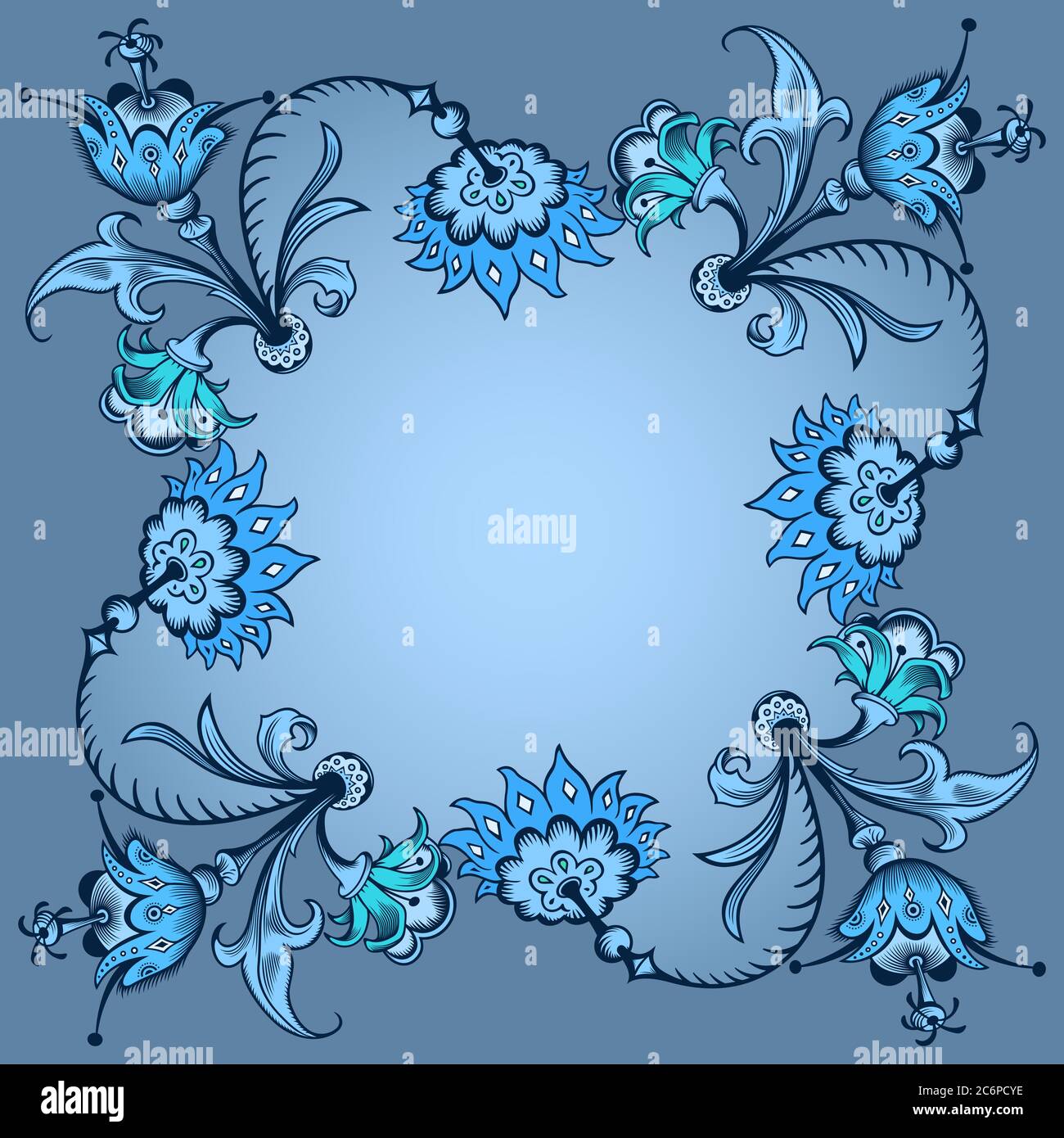 Floral hand drawn vector border Stock Vector Image & Art - Alamy