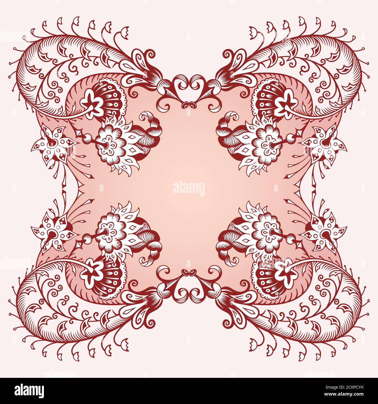 Floral hand drawn vector vintage border Stock Vector Image & Art - Alamy