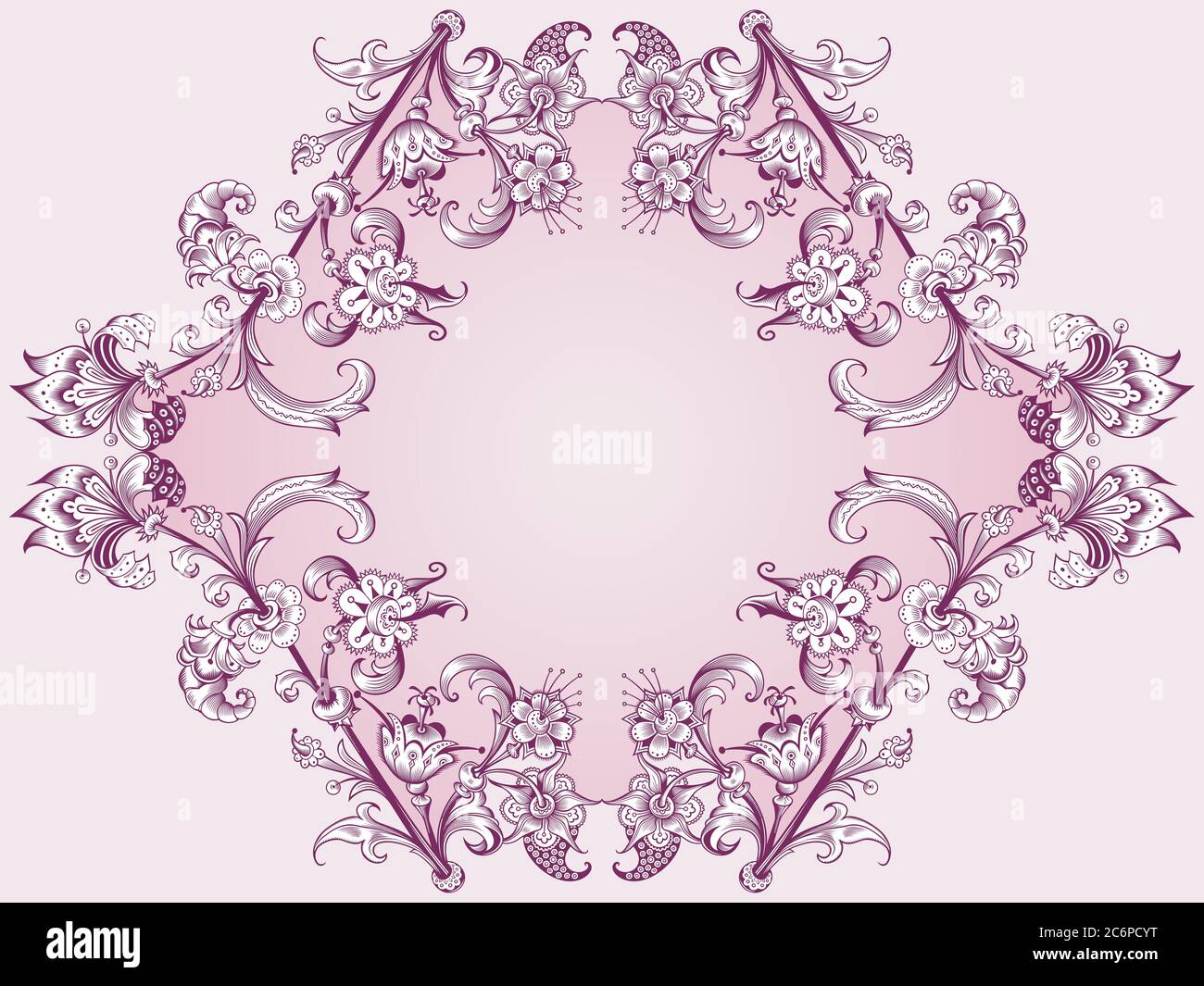 Floral hand drawn vector vintage border Stock Vector Image & Art - Alamy