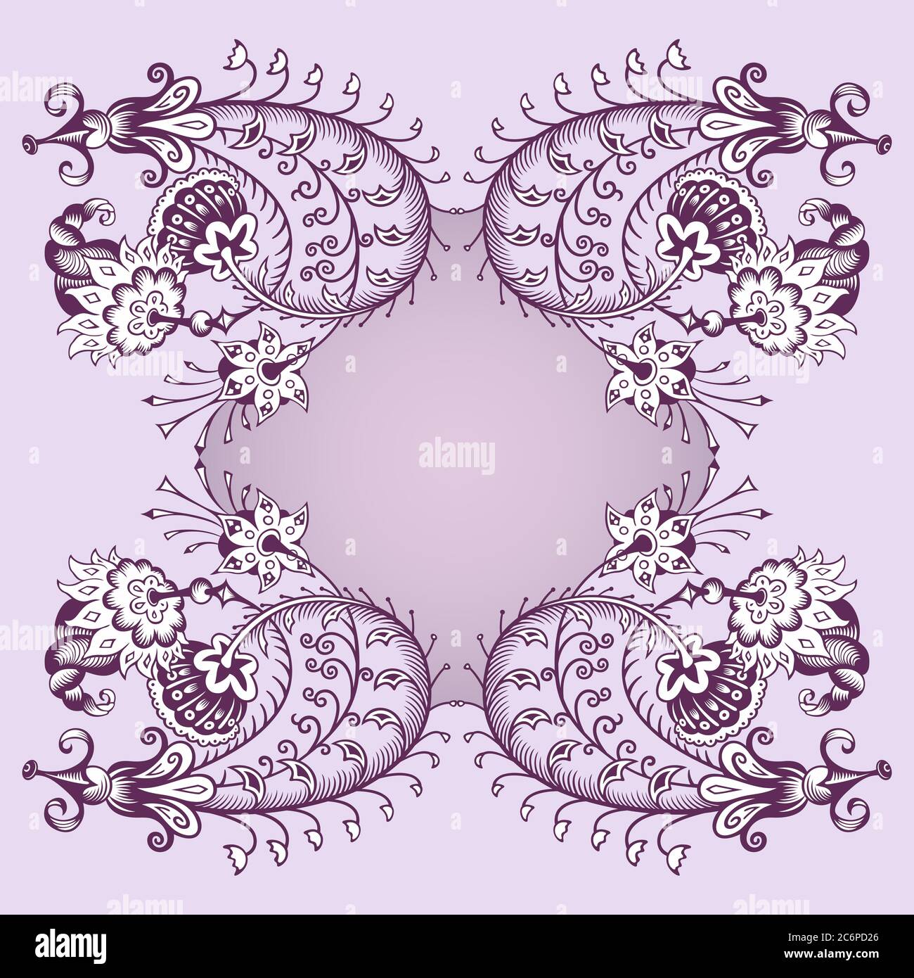 Floral hand drawn vector vintage border Stock Vector Image & Art - Alamy