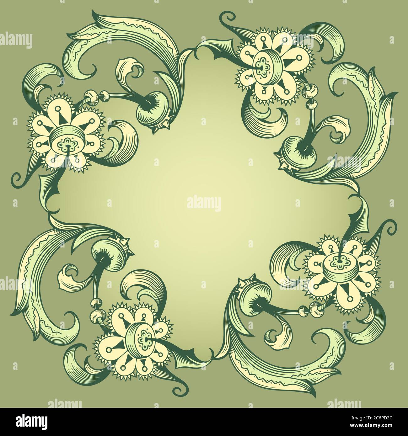 Floral hand drawn vector border Stock Vector Image & Art - Alamy