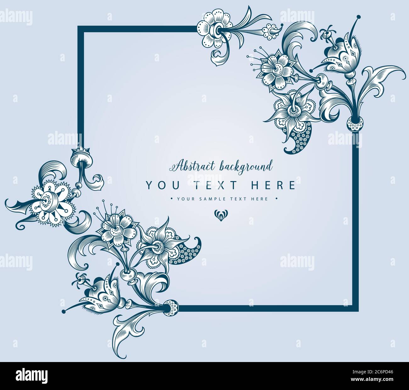 Floral hand drawn vector vintage border Stock Vector Image & Art - Alamy