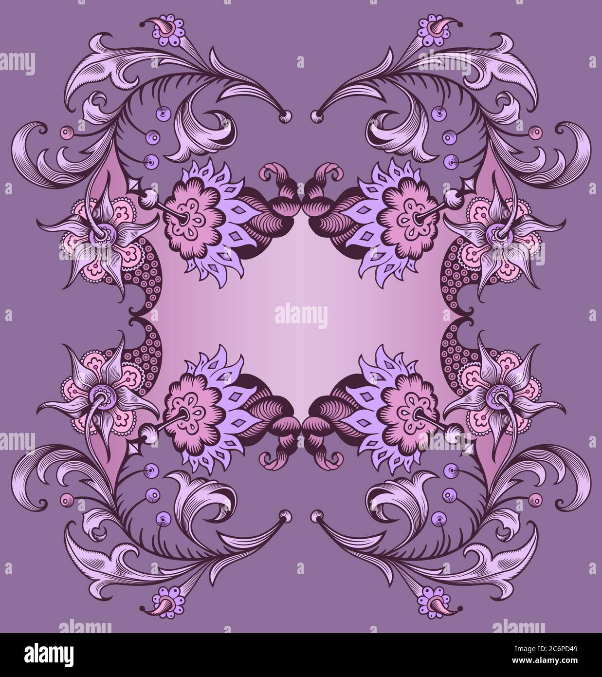 Floral hand drawn vector vintage border Stock Vector Image & Art - Alamy
