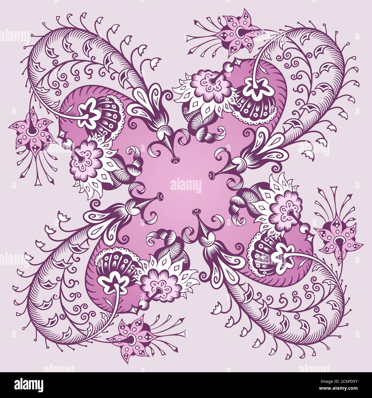 Floral hand drawn vector vintage border Stock Vector Image & Art - Alamy