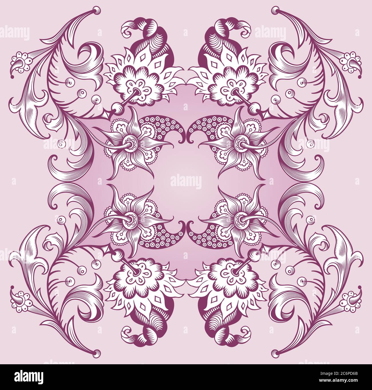 Floral hand drawn vector vintage border Stock Vector Image & Art - Alamy