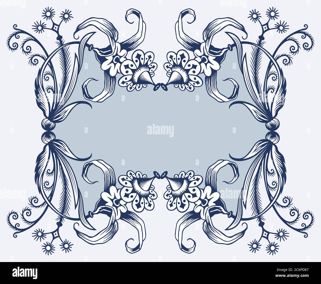 Floral hand drawn vector vintage border Stock Vector Image & Art - Alamy