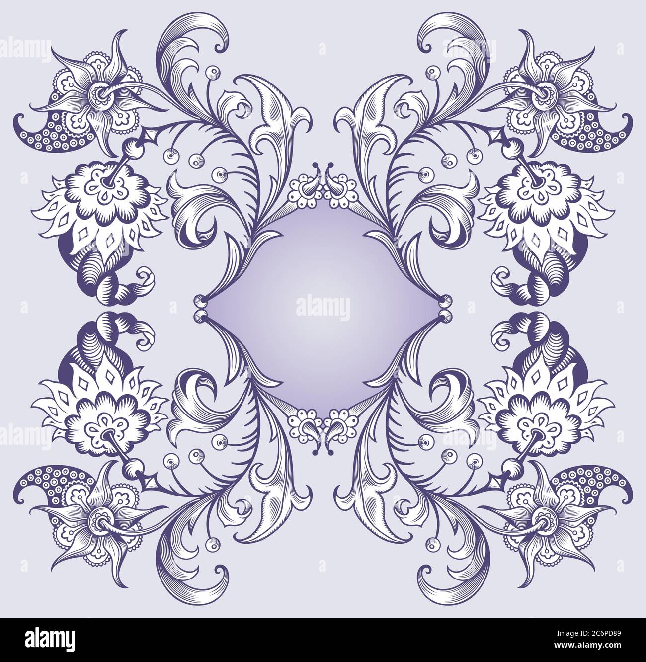 Floral hand drawn vector vintage border Stock Vector Image & Art - Alamy