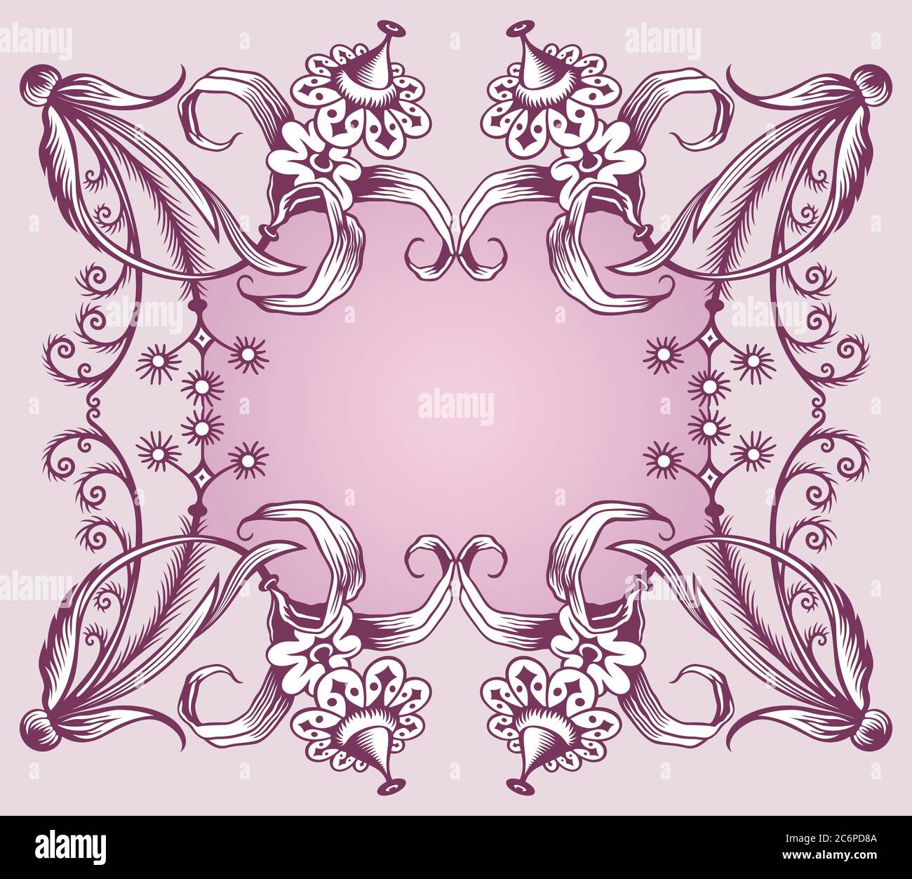 Floral hand drawn vector vintage border Stock Vector Image & Art - Alamy