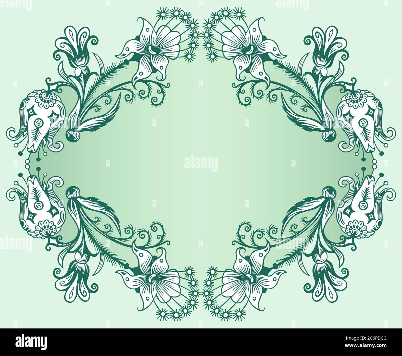 Floral hand drawn vector vintage border Stock Vector Image & Art - Alamy