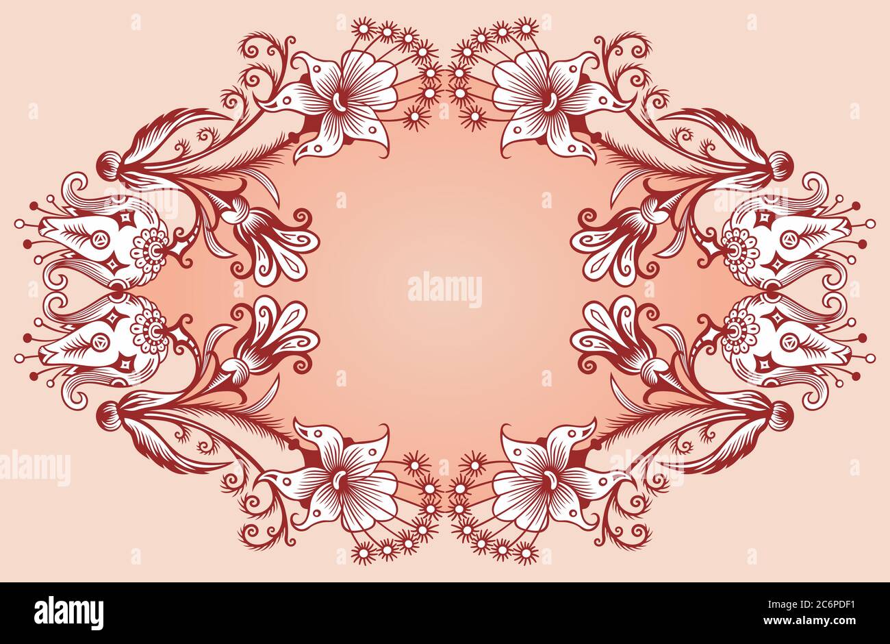 Floral hand drawn vector vintage border Stock Vector Image & Art - Alamy