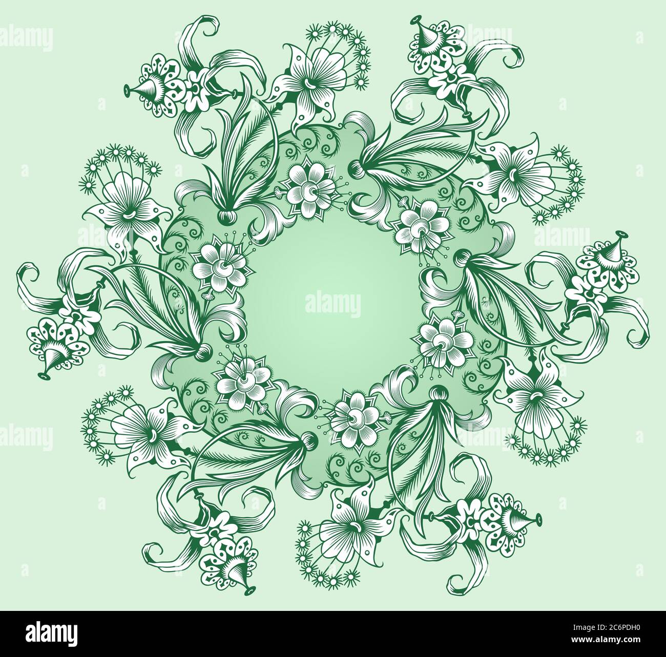 Floral hand drawn vector vintage border Stock Vector Image & Art - Alamy
