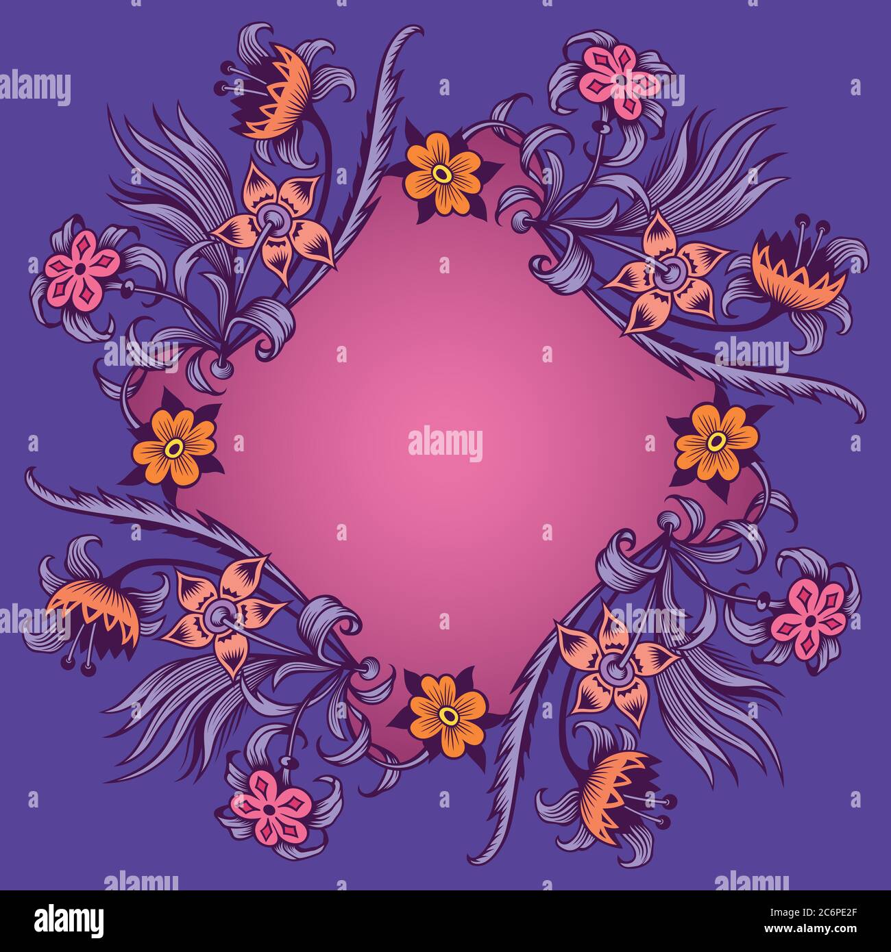 Floral hand drawn vector vintage border Stock Vector Image & Art - Alamy