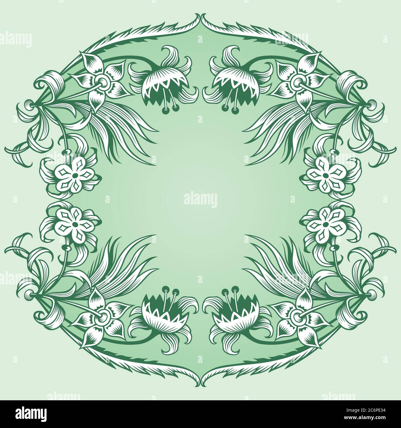 Floral hand drawn vector vintage border Stock Vector Image & Art - Alamy