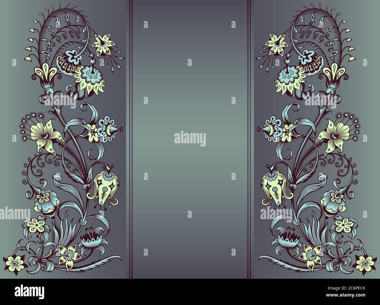 Floral hand drawn vector vintage border Stock Vector Image & Art - Alamy