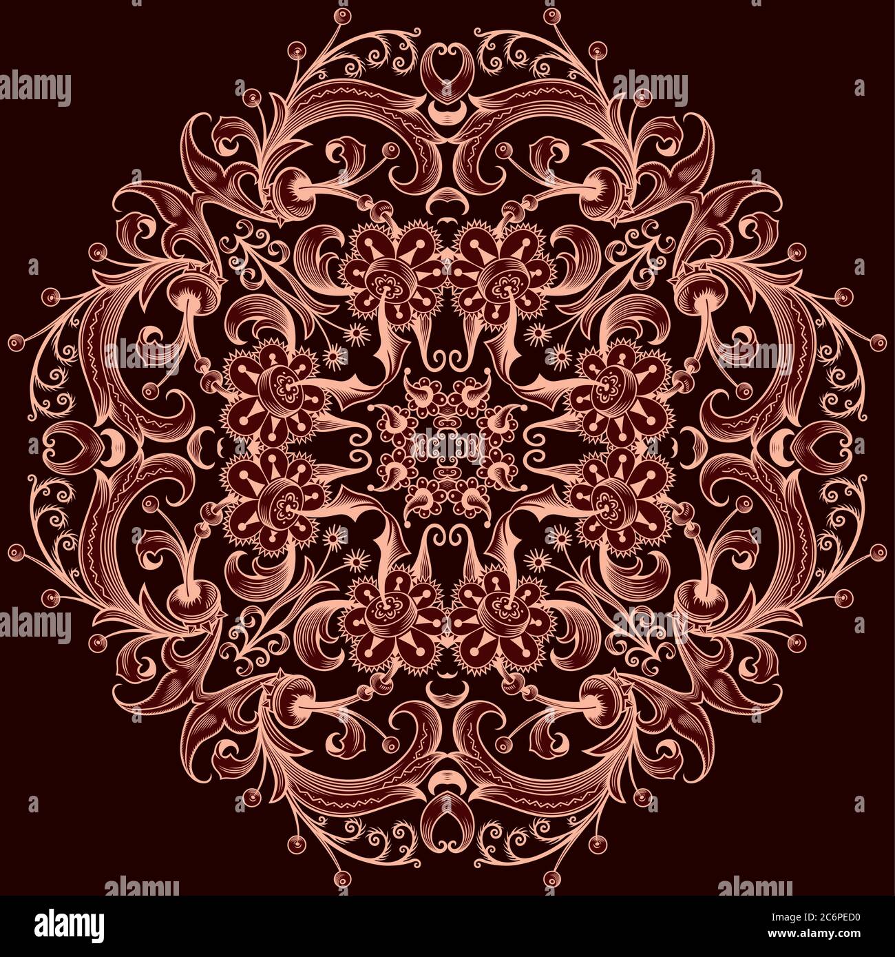 Vector decorative floral ethnic illustration Stock Vector Image & Art ...