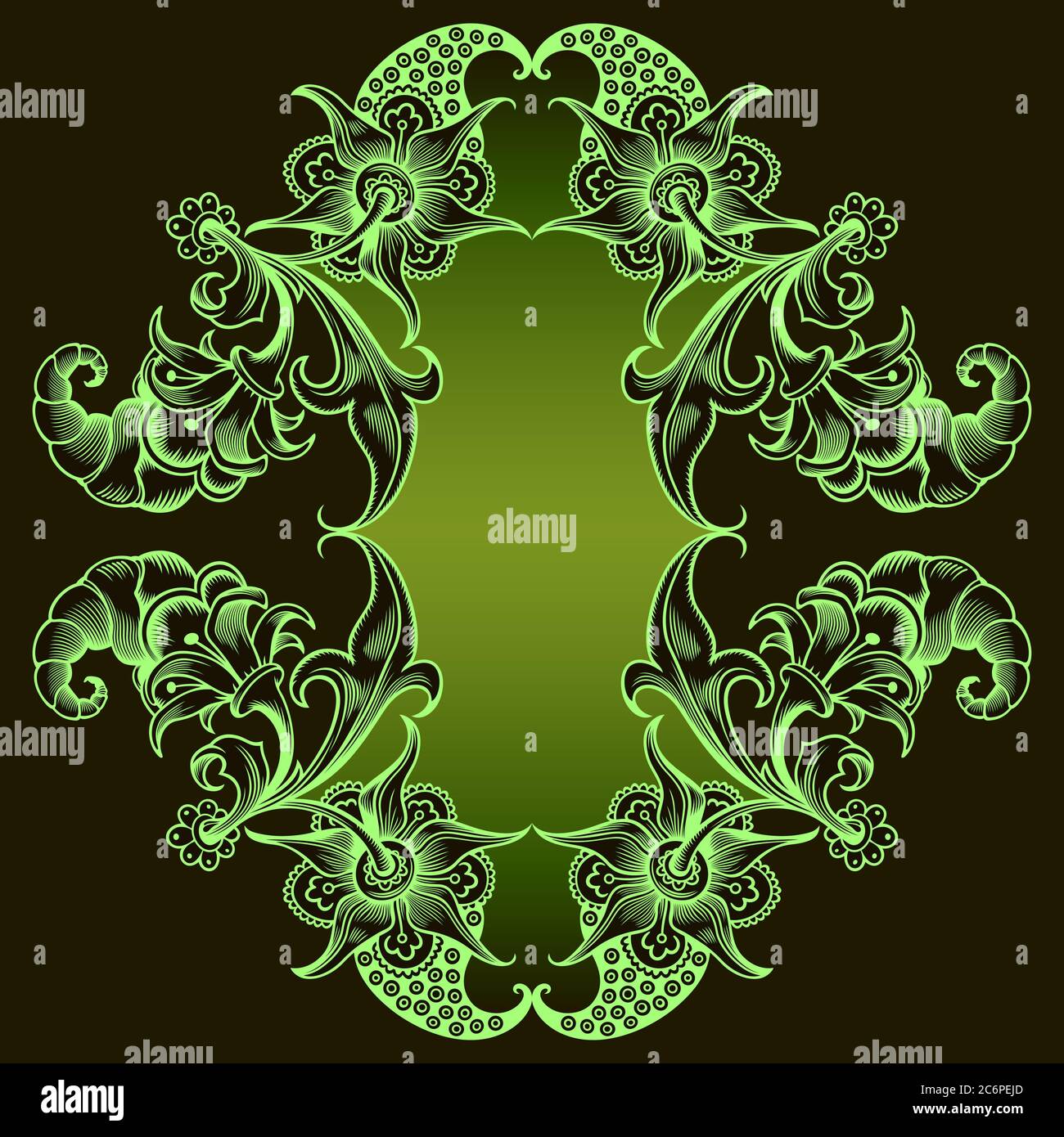 Floral hand drawn vector border Stock Vector Image & Art - Alamy