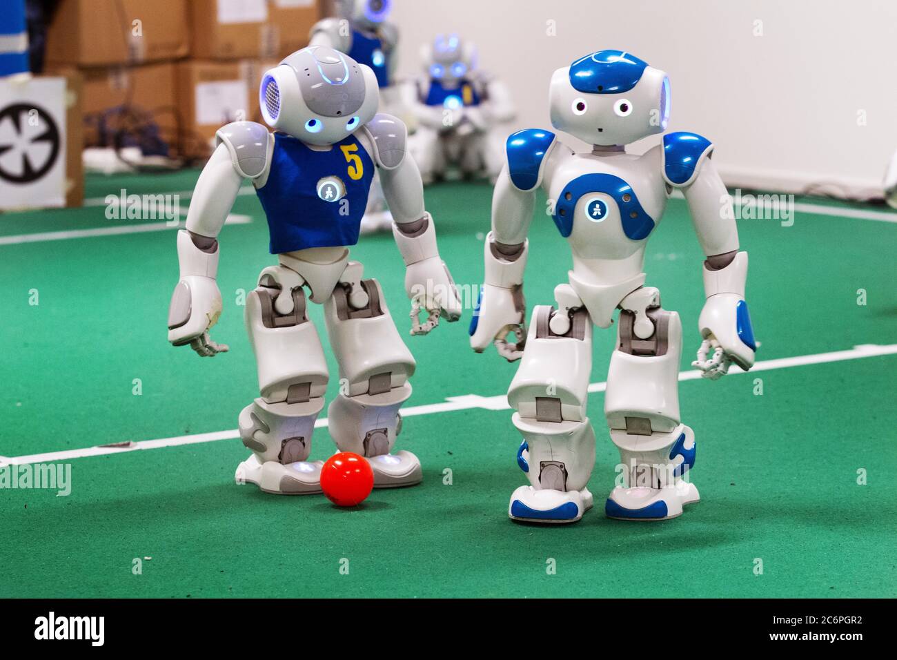 Linköping, Sweden 20160107 Swedish national team in robot football has qualified for the World Cup Germany! At Linköping University, researchers and students are currently the national team, which consists