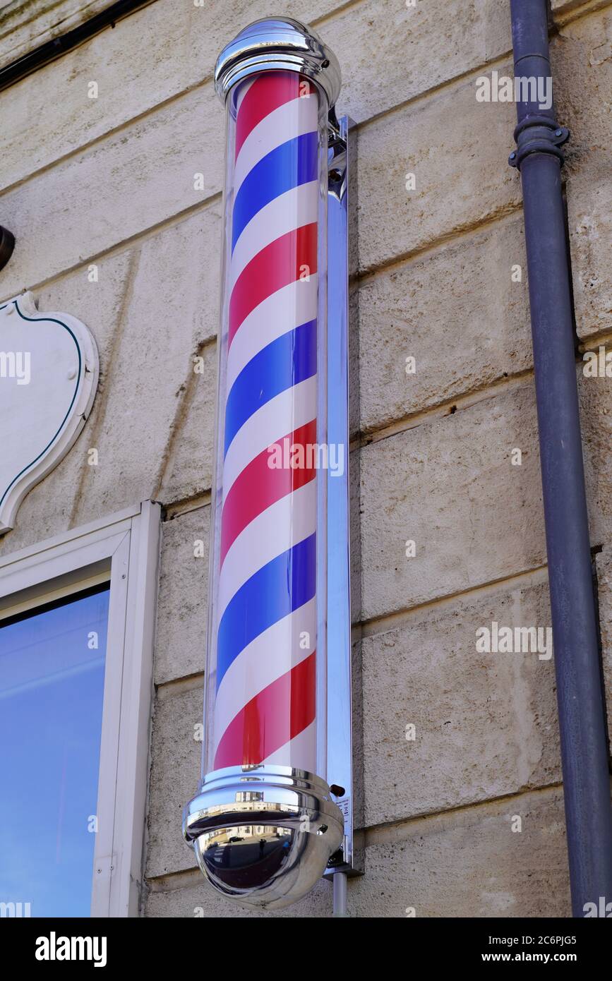 Outdoor Advertising sign Barbers Hairdressing Reflective Barbers Pole Sign 