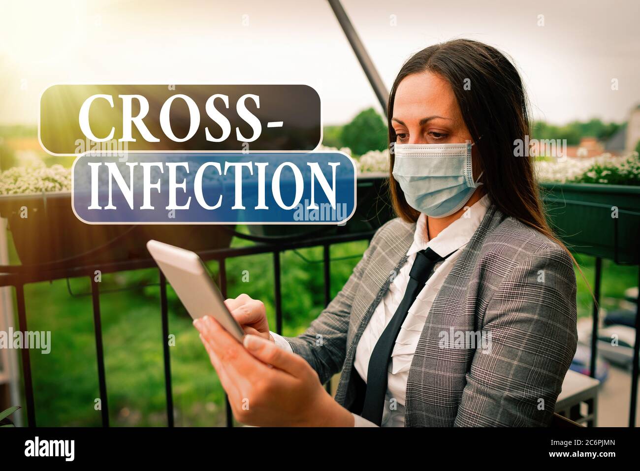 Conceptual hand writing showing Cross Infection. Concept meaning