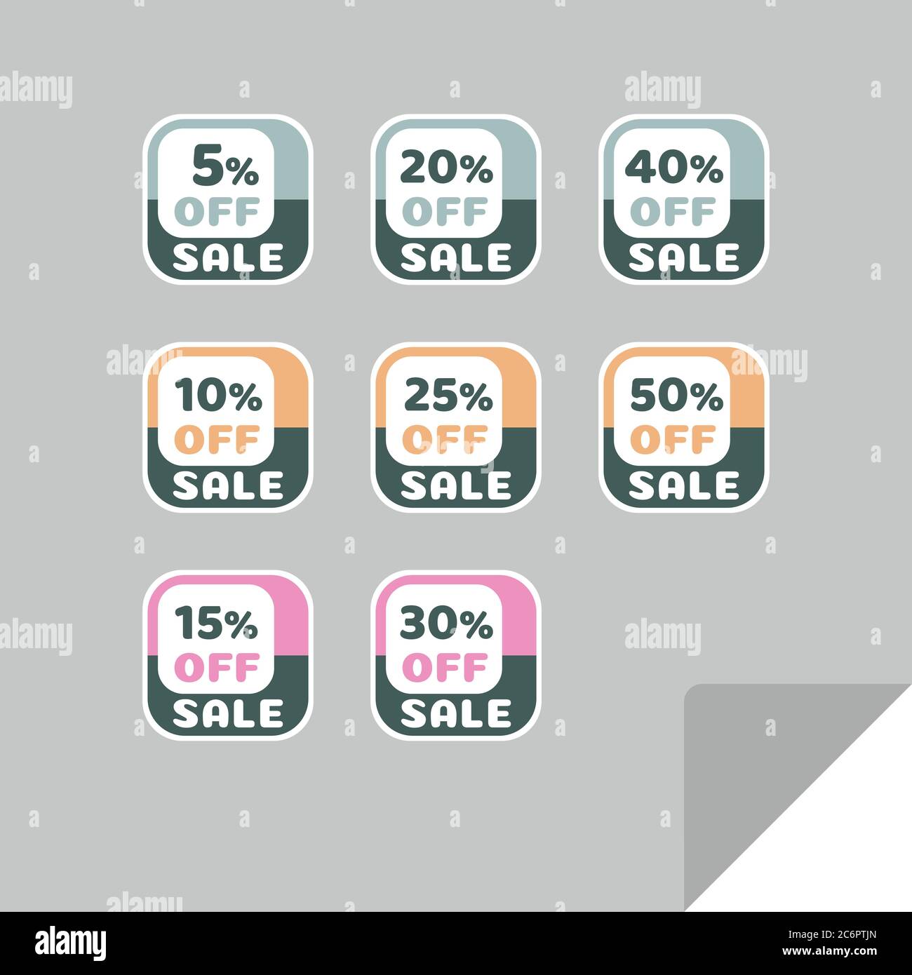 Set of discount labels to attract customers' attention. Timeless easy-to-read  design. Also suitable for web page ads, tags, discount offer price label  Stock Vector Image & Art - Alamy