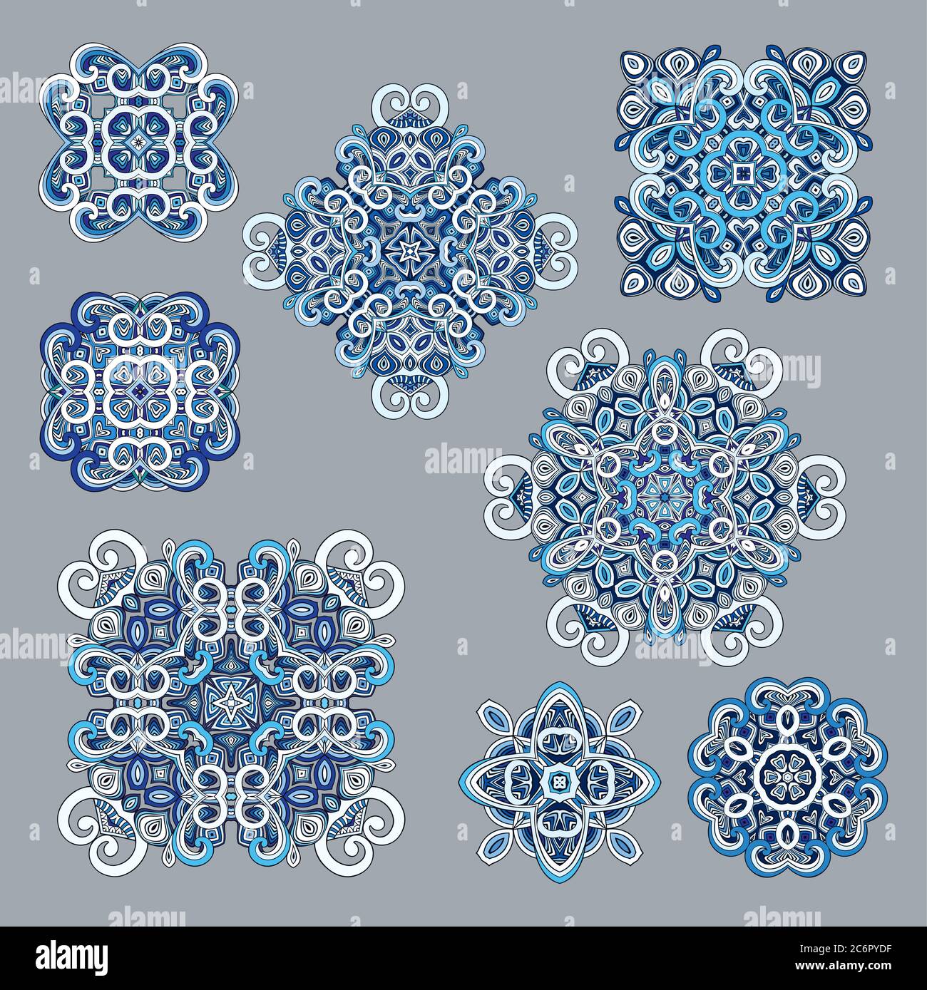 Vector decorative ornamental snowflakes set Stock Vector Image & Art ...