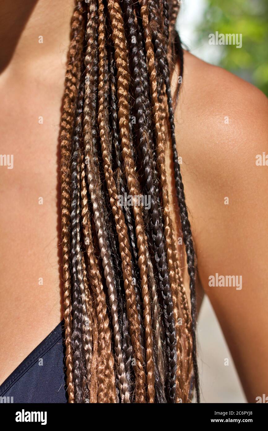 stylish african braids concept of cool hair style Stock Photo - Alamy