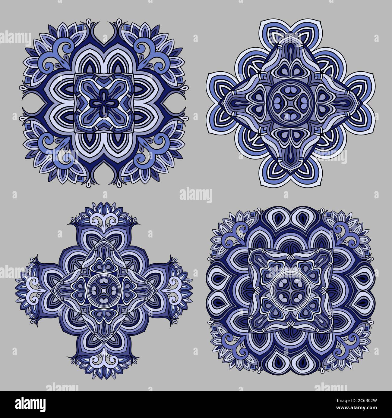 Vector decorative ornamental snowflakes set Stock Vector Image & Art ...