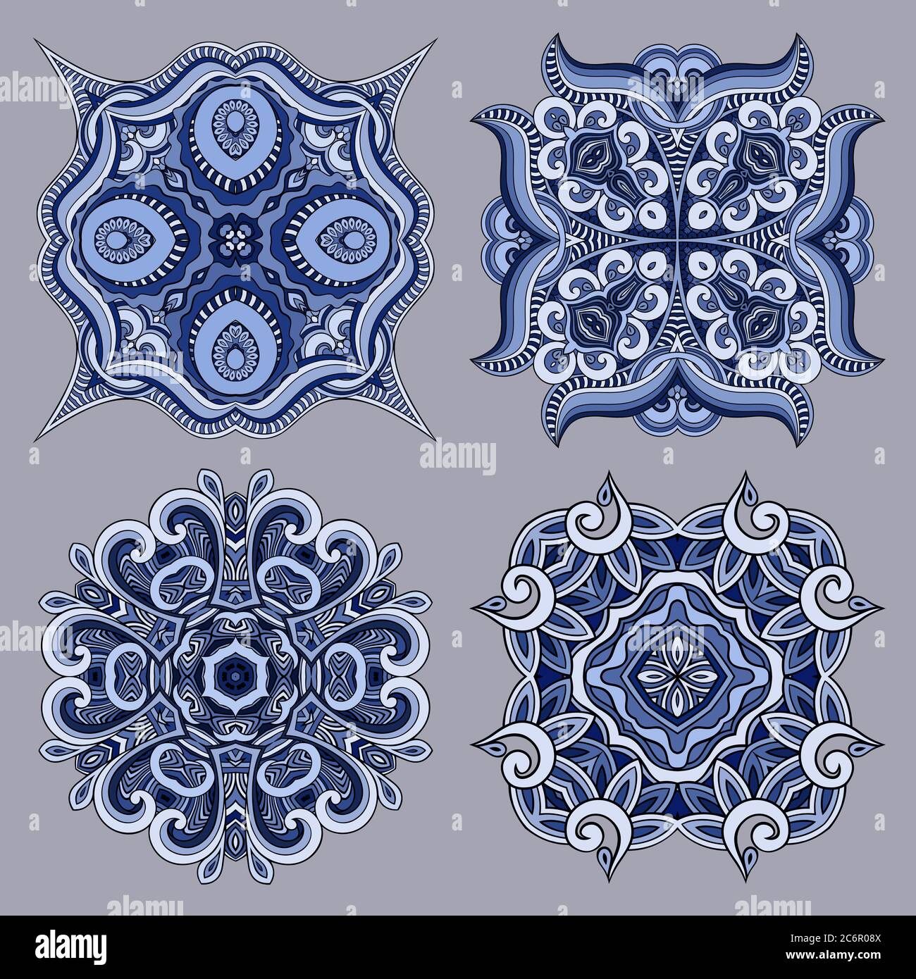 Vector decorative ornamental snowflakes set Stock Vector Image & Art ...