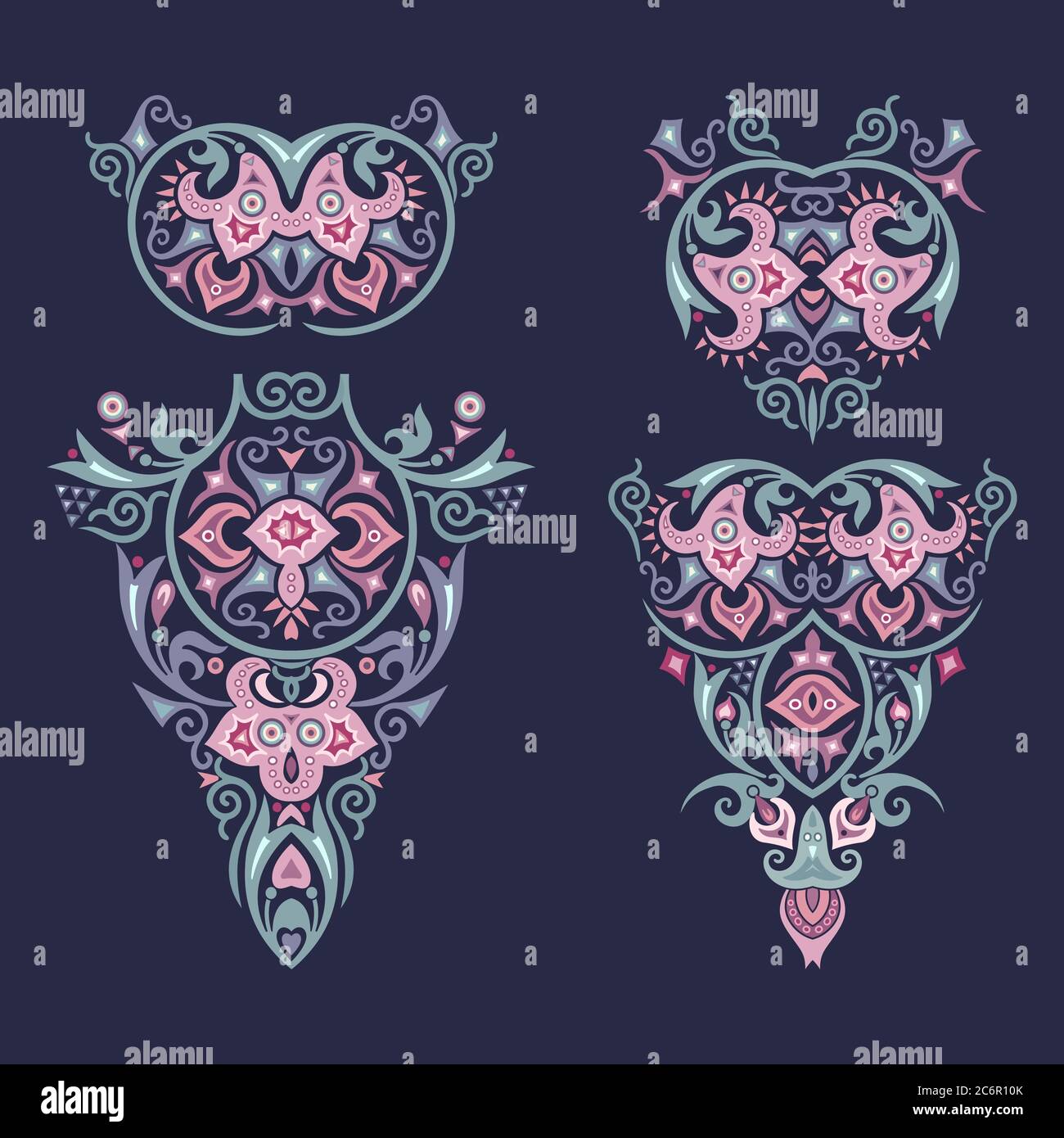 Vector ornamental nature vintage design elements Stock Vector Image ...