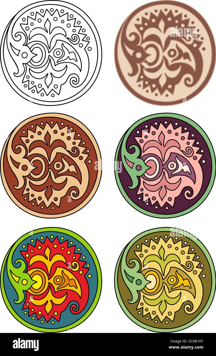 Vector set of circles with floral elements Stock Vector Image & Art - Alamy