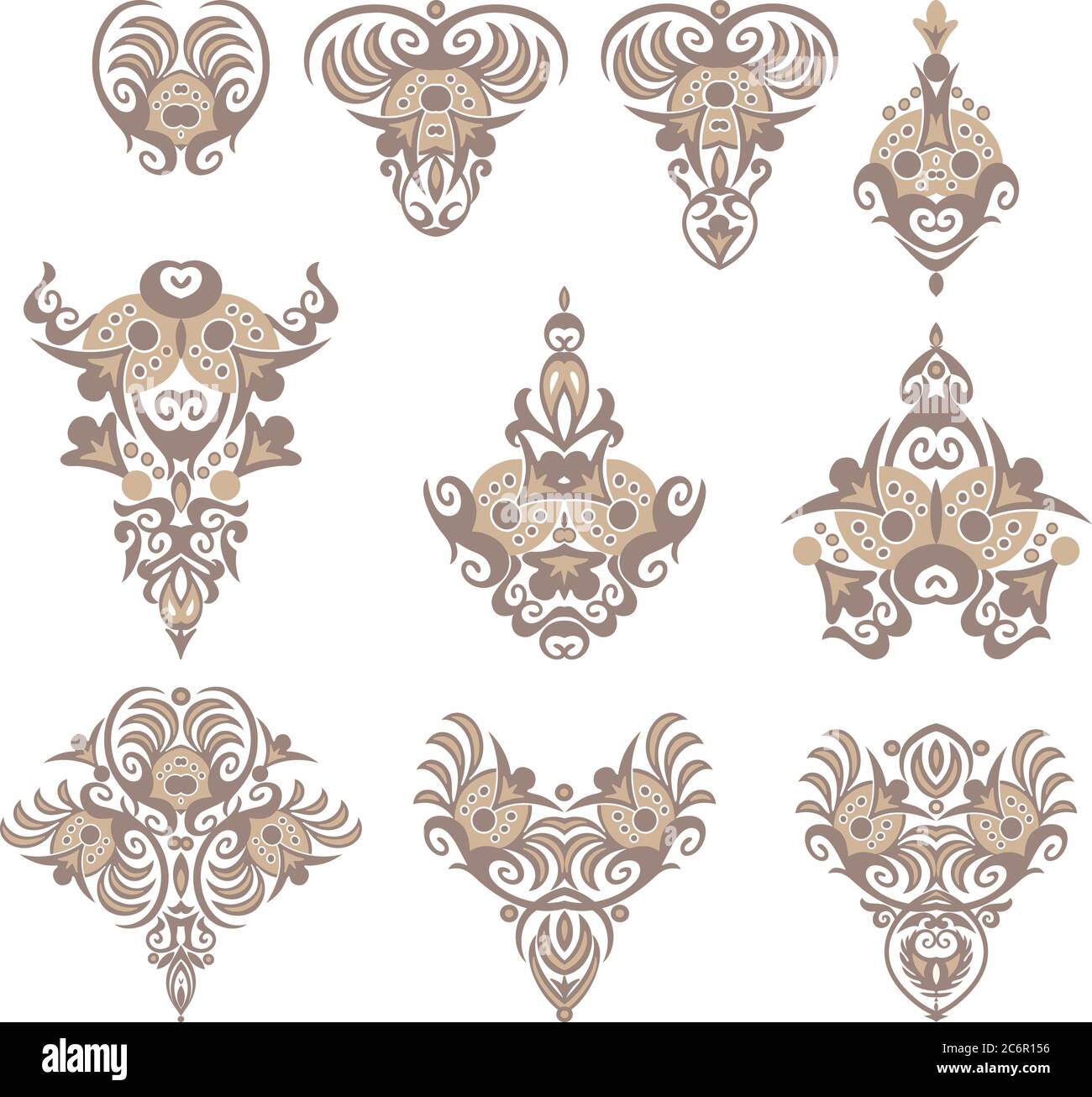 Vector ornamental nature vintage design elements Stock Vector Image ...