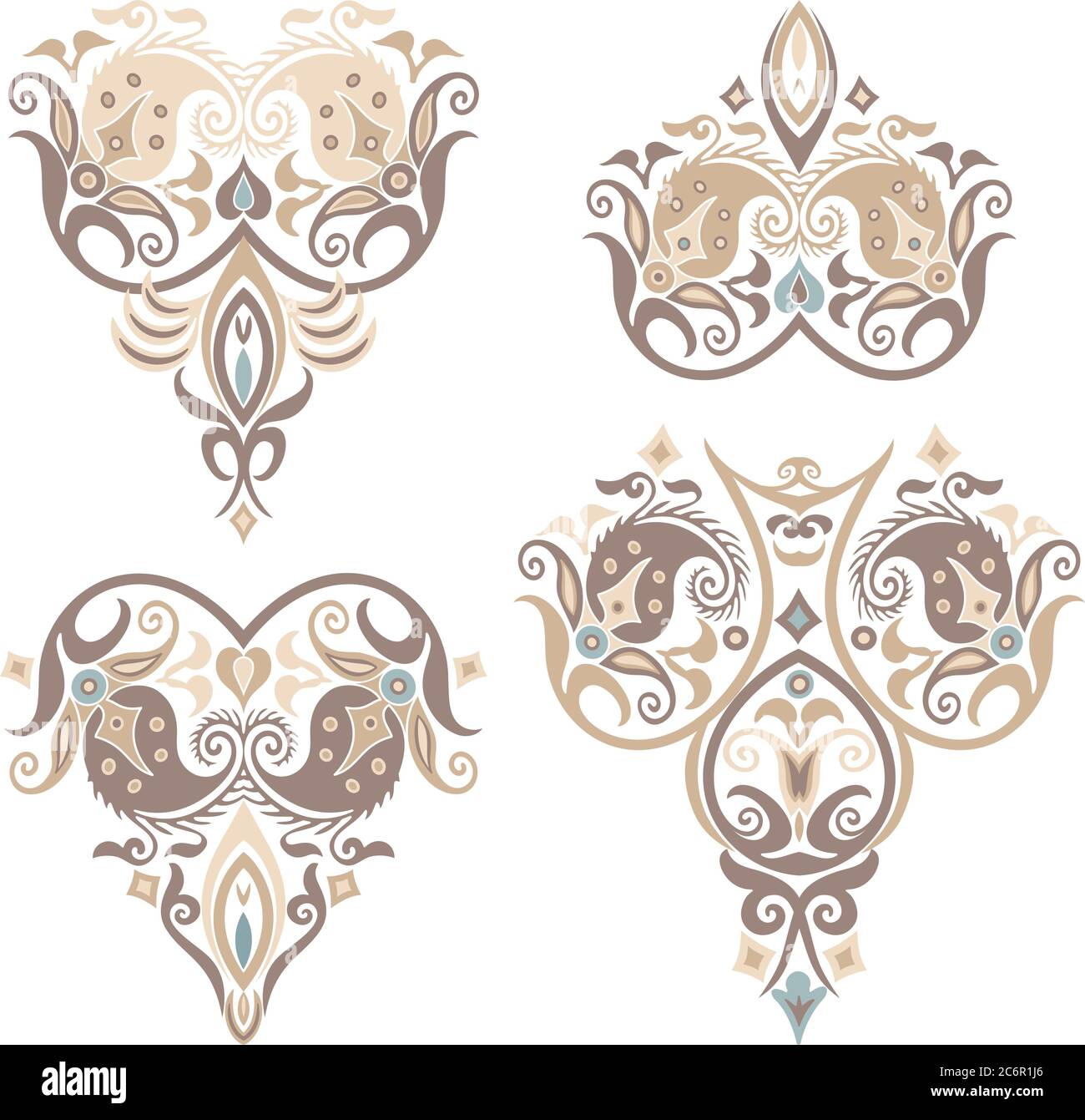 Vector ornamental nature vintage design elements Stock Vector Image ...