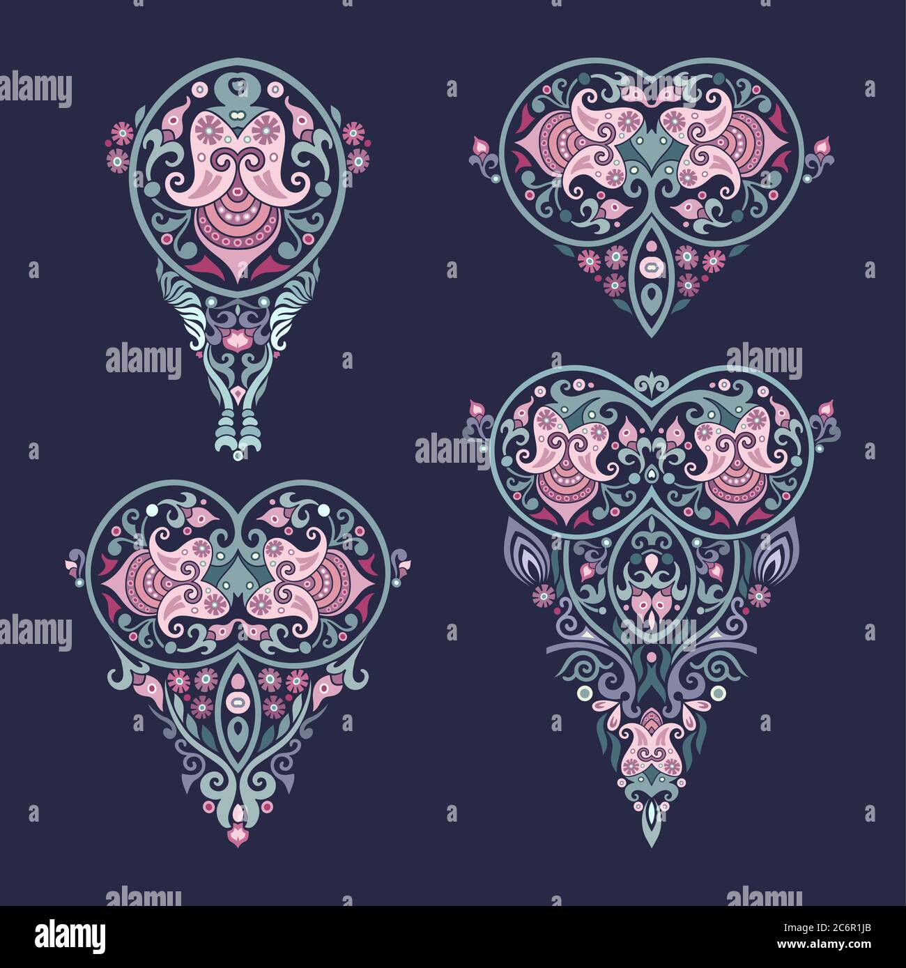 Vector ornamental nature vintage design elements Stock Vector Image ...