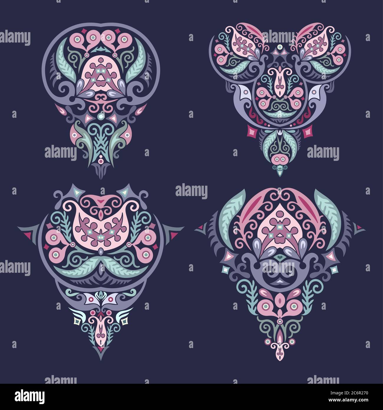 Vector ornamental nature vintage design elements Stock Vector Image ...