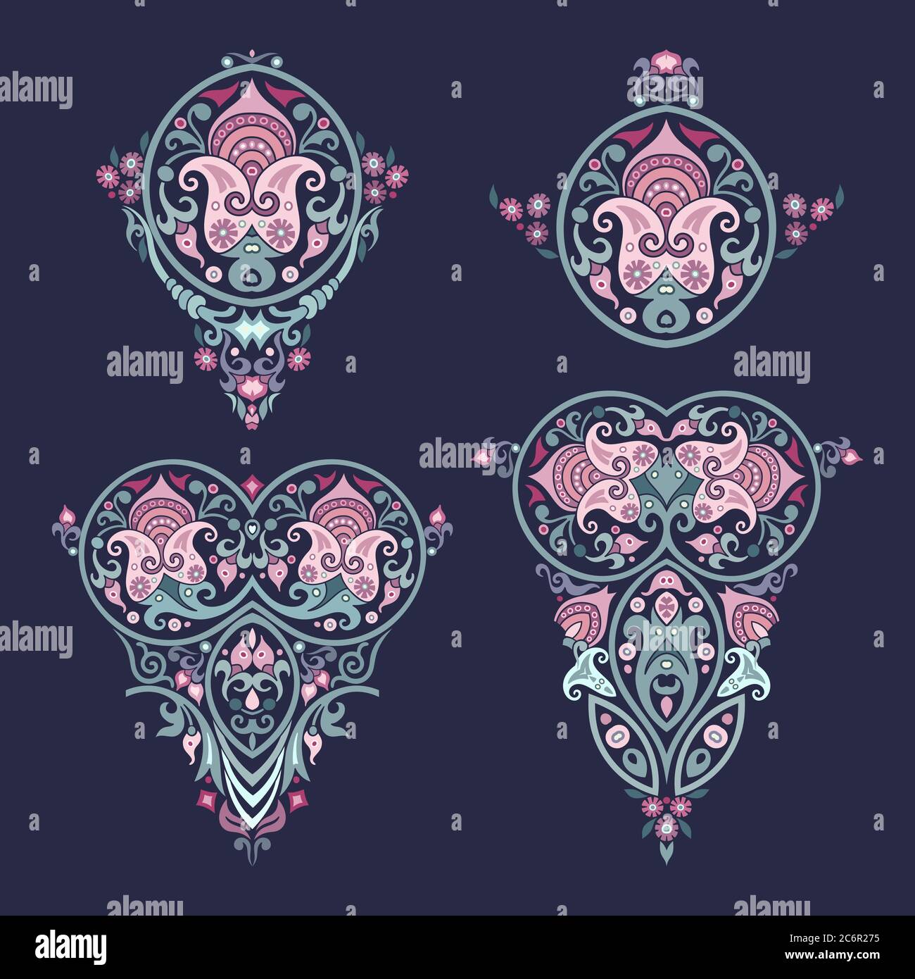 Vector ornamental nature vintage design elements Stock Vector Image ...