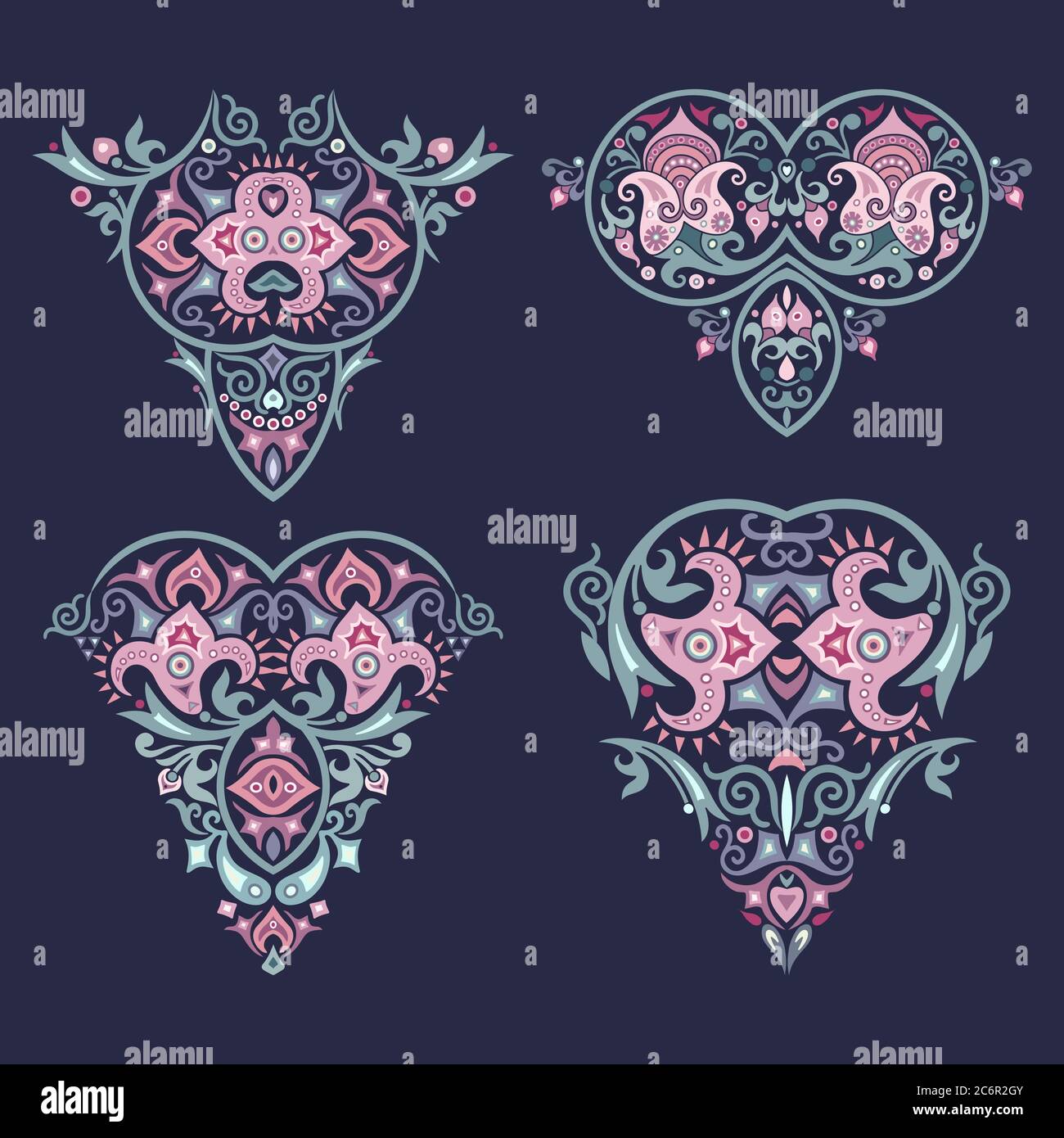 Vector ornamental nature vintage design elements Stock Vector Image ...