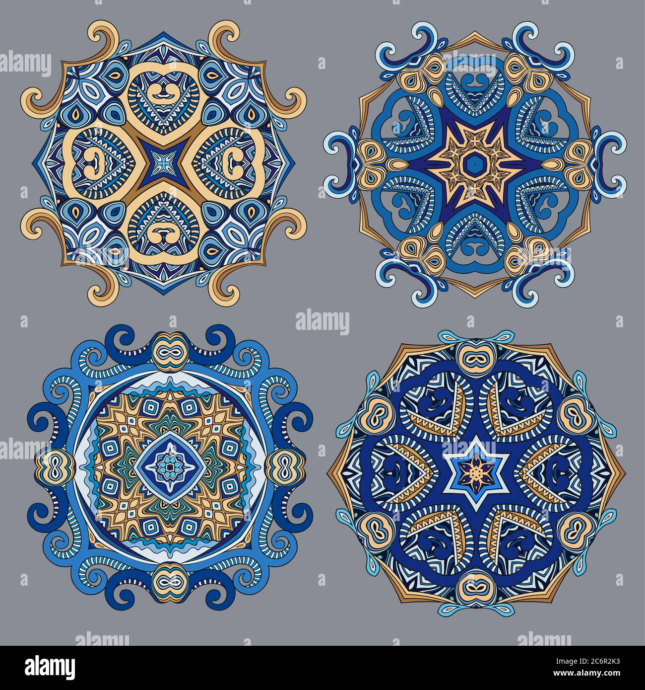 Vector decorative ornamental snowflakes set Stock Vector Image & Art ...