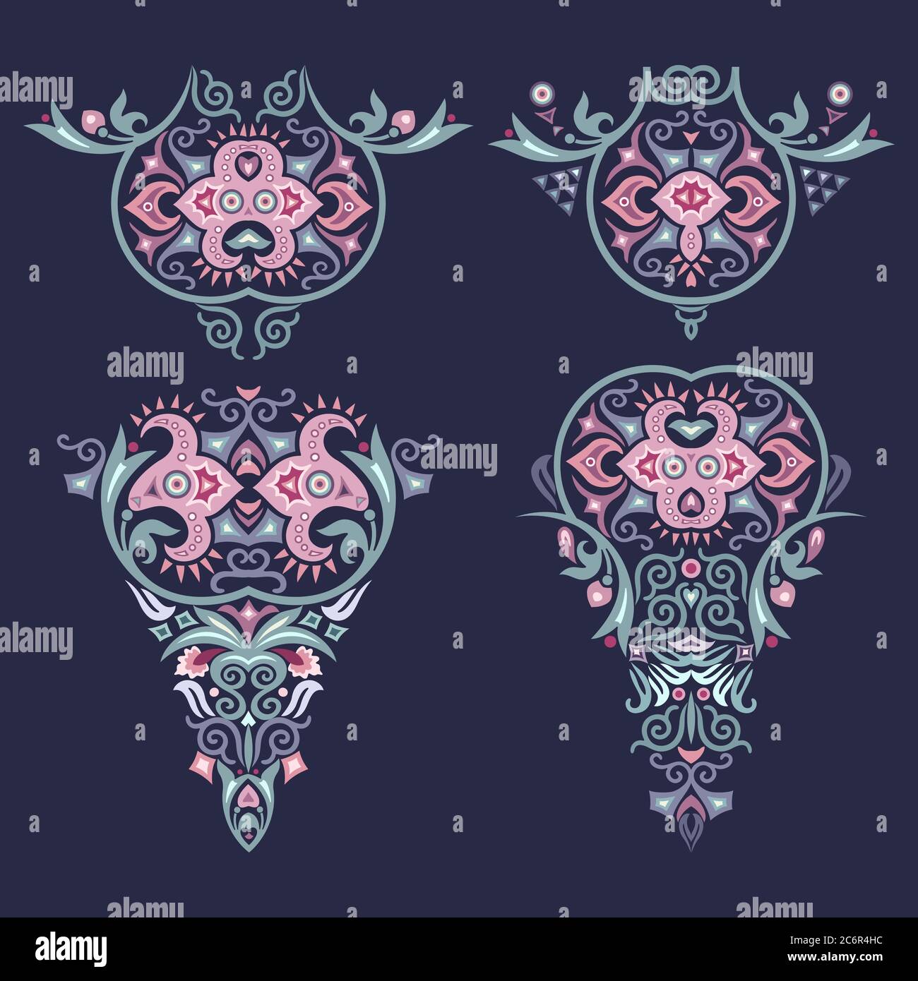 Vector ornamental nature vintage design elements Stock Vector Image ...