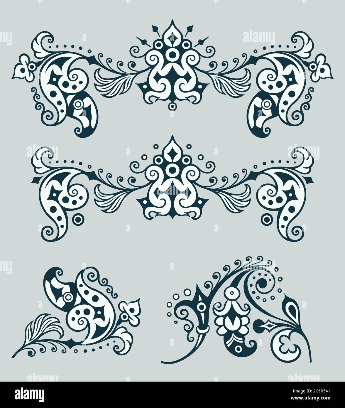 Vector ornamental vintage design elements Stock Vector Image & Art - Alamy