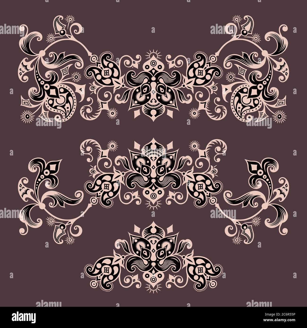 Vector ornamental vintage design elements Stock Vector Image & Art - Alamy