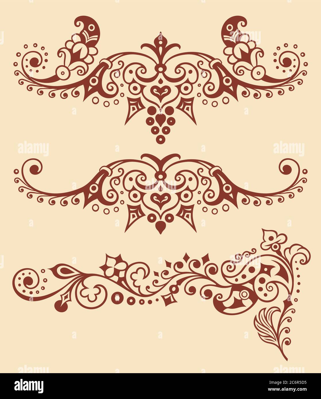 Vector ornamental vintage design elements Stock Vector Image & Art - Alamy